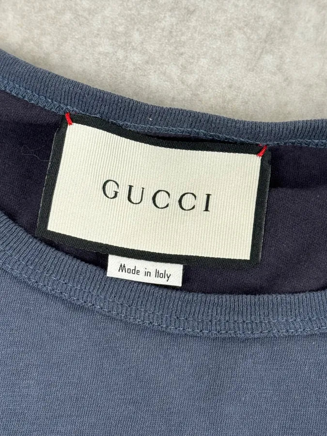 2010s Gucci Navy Medieval Blason T-Shirt KYADDXu 7