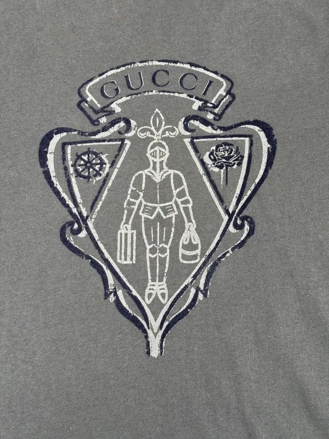 2010s Gucci Navy Medieval Blason T-Shirt KYADDXu 6