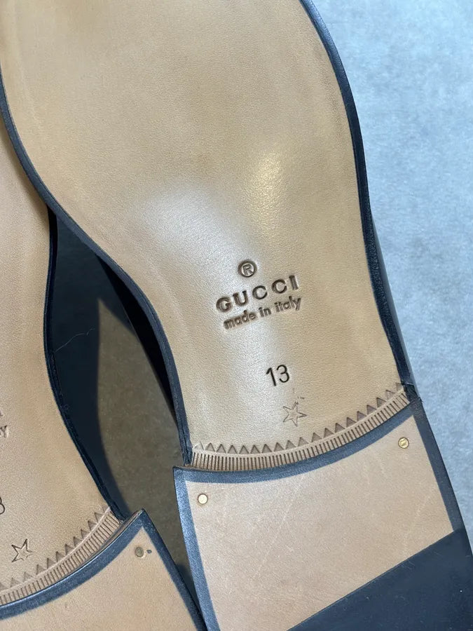 Gucci Millennial Ribot GG Supreme Tassel Loafers Black llVLfRI 11