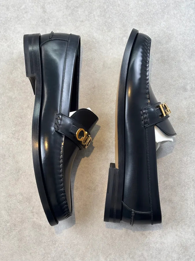 Gucci Millennial Ribot Logo Leather Loafers Black ZjxdCat 7
