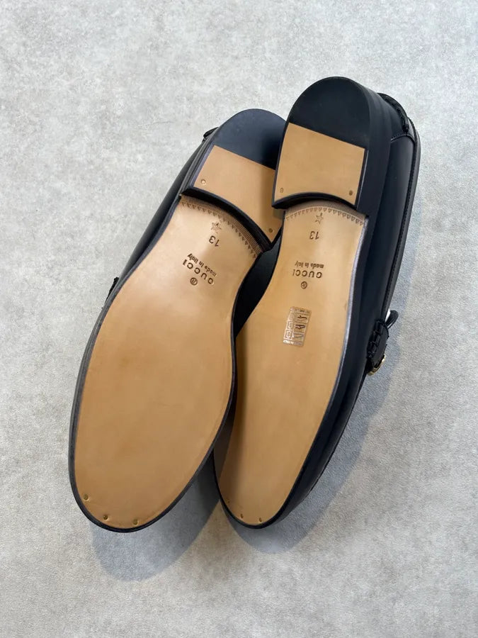 Gucci Millennial Ribot Logo Leather Loafers Black ZjxdCat 10