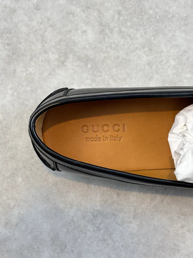 Gucci Millennial Ribot Web GG Black Leather Loafers RETUurL 9