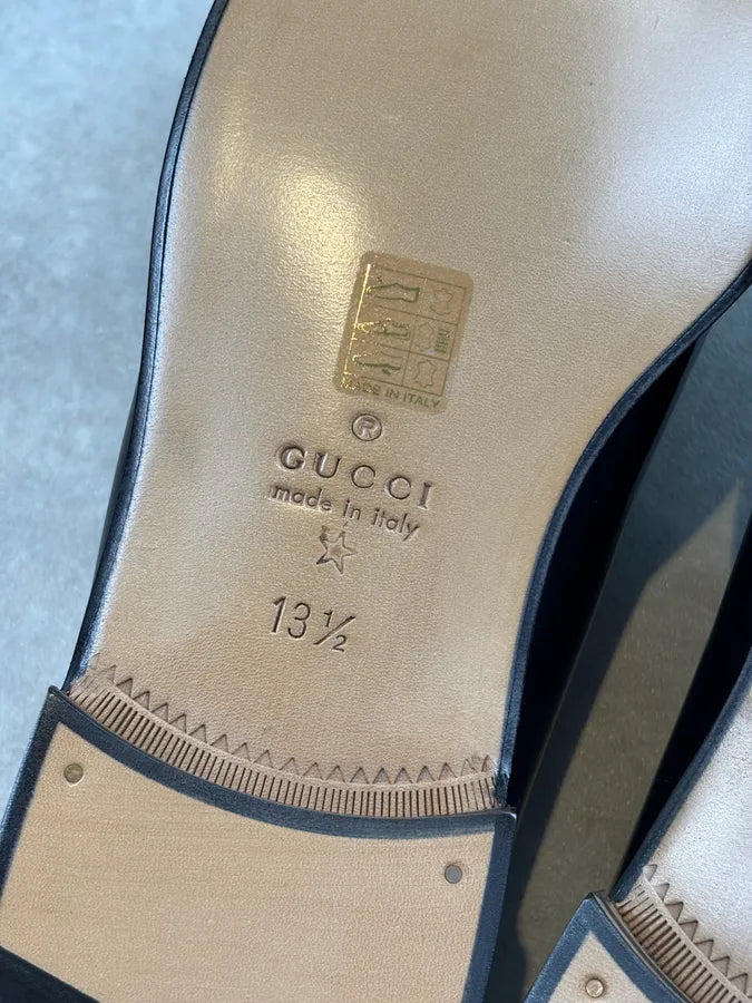 Gucci Millennial Ribot Web GG Black Leather Loafers RETUurL 11