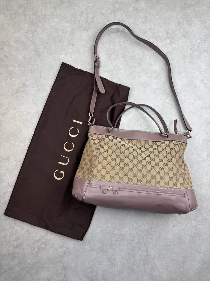 SS2011 Gucci Monogram Beige Abbey Bag by Frida Giannini lfrrnDl 1