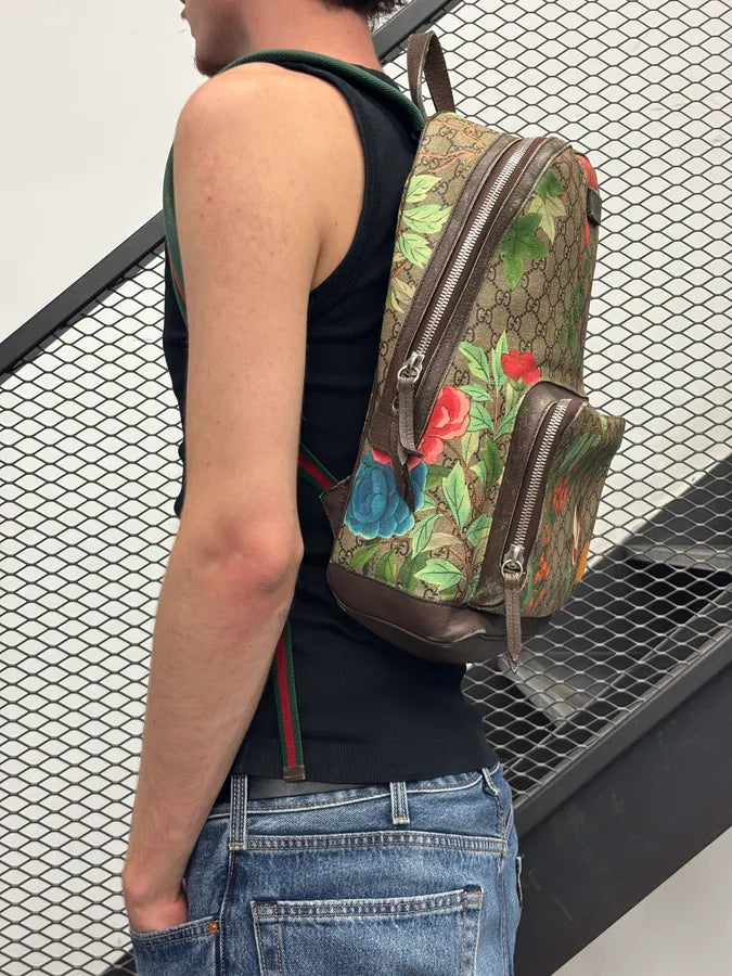 SS2016 Gucci Monogram Beige Flower Backpack by Alessandro Michele scZUgnP 3