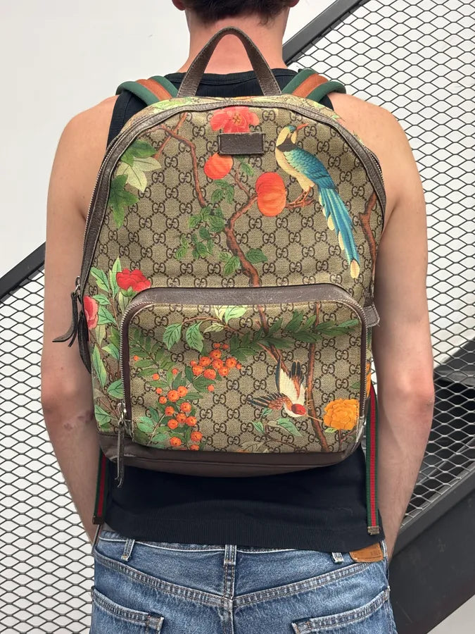 SS2016 Gucci Monogram Beige Flower Backpack by Alessandro Michele scZUgnP 0