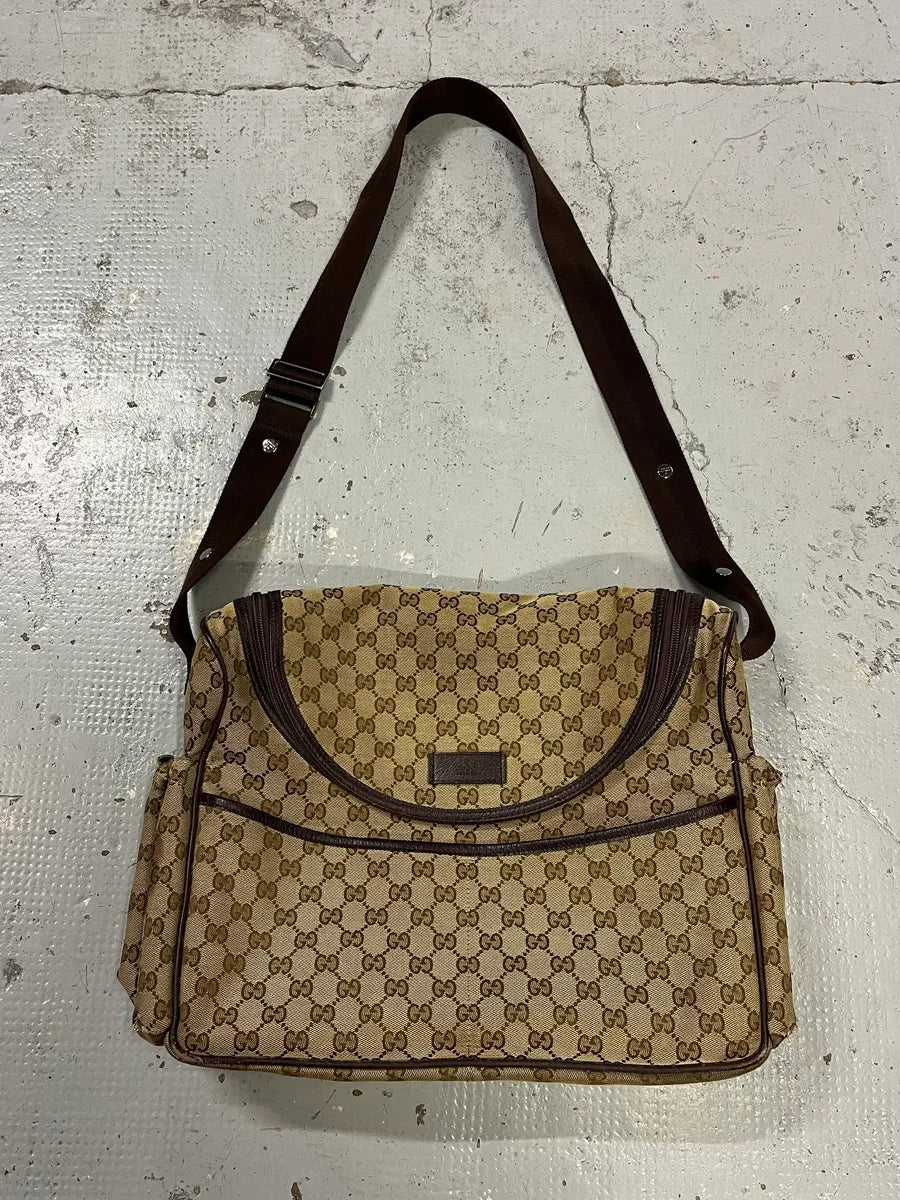 Gucci Monogram Beige Messenger Bag qphpoOI 0