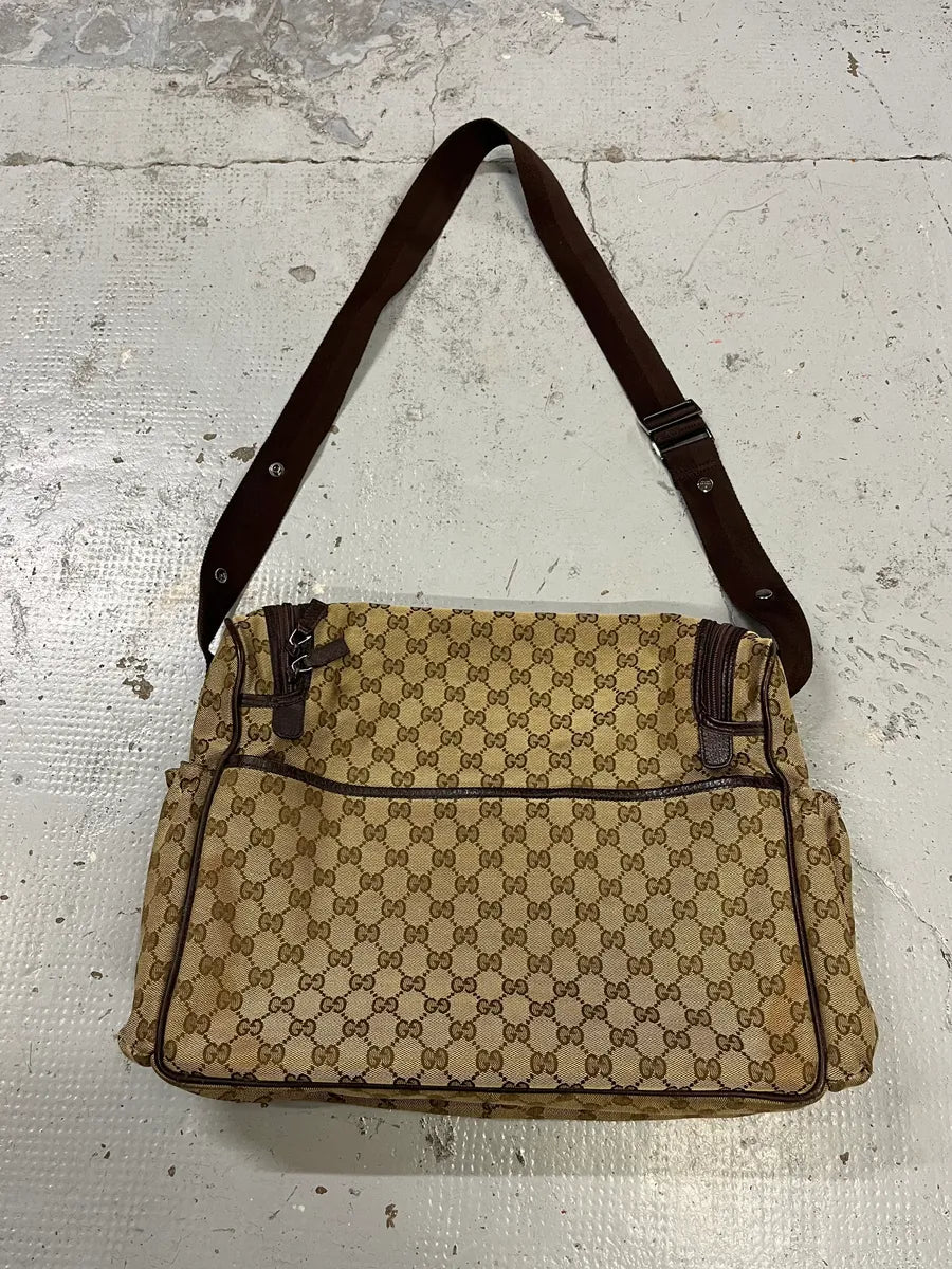 Gucci Monogram Beige Messenger Bag qphpoOI 5