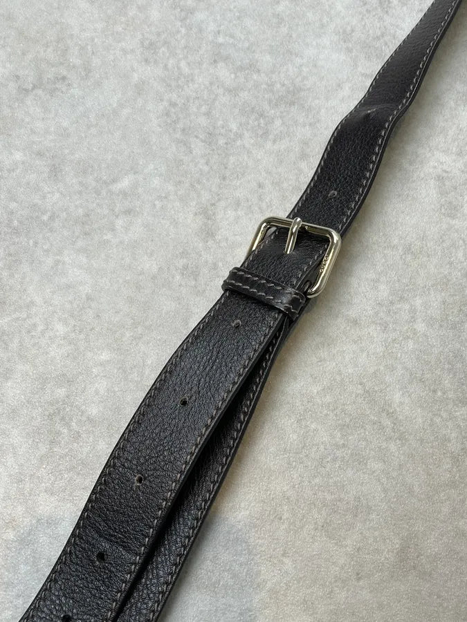 Gucci Monogram Black Leather Shoulder Bag yQfDtuF 5