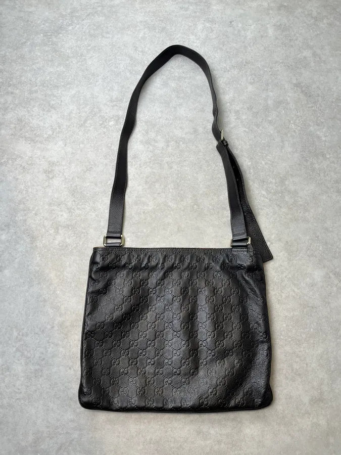 Gucci Monogram Black Leather Shoulder Bag yQfDtuF 7