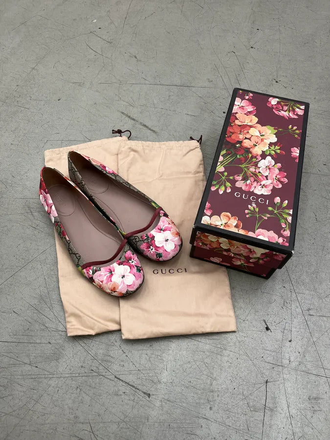 Gucci Monogram Floral Multicolor Ballet Flats pOUIQio 1