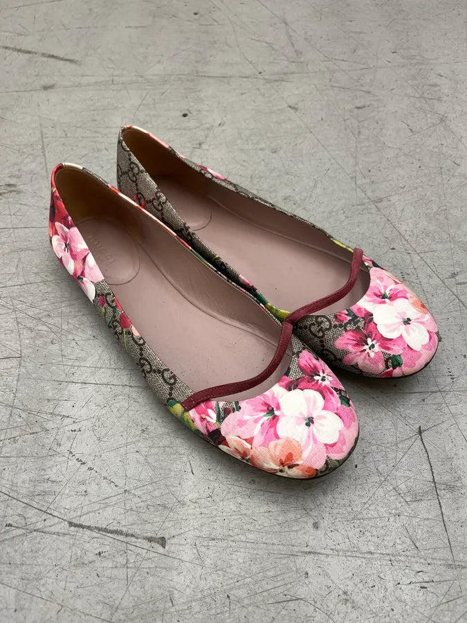 Gucci Monogram Floral Multicolor Ballet Flats pOUIQio 2