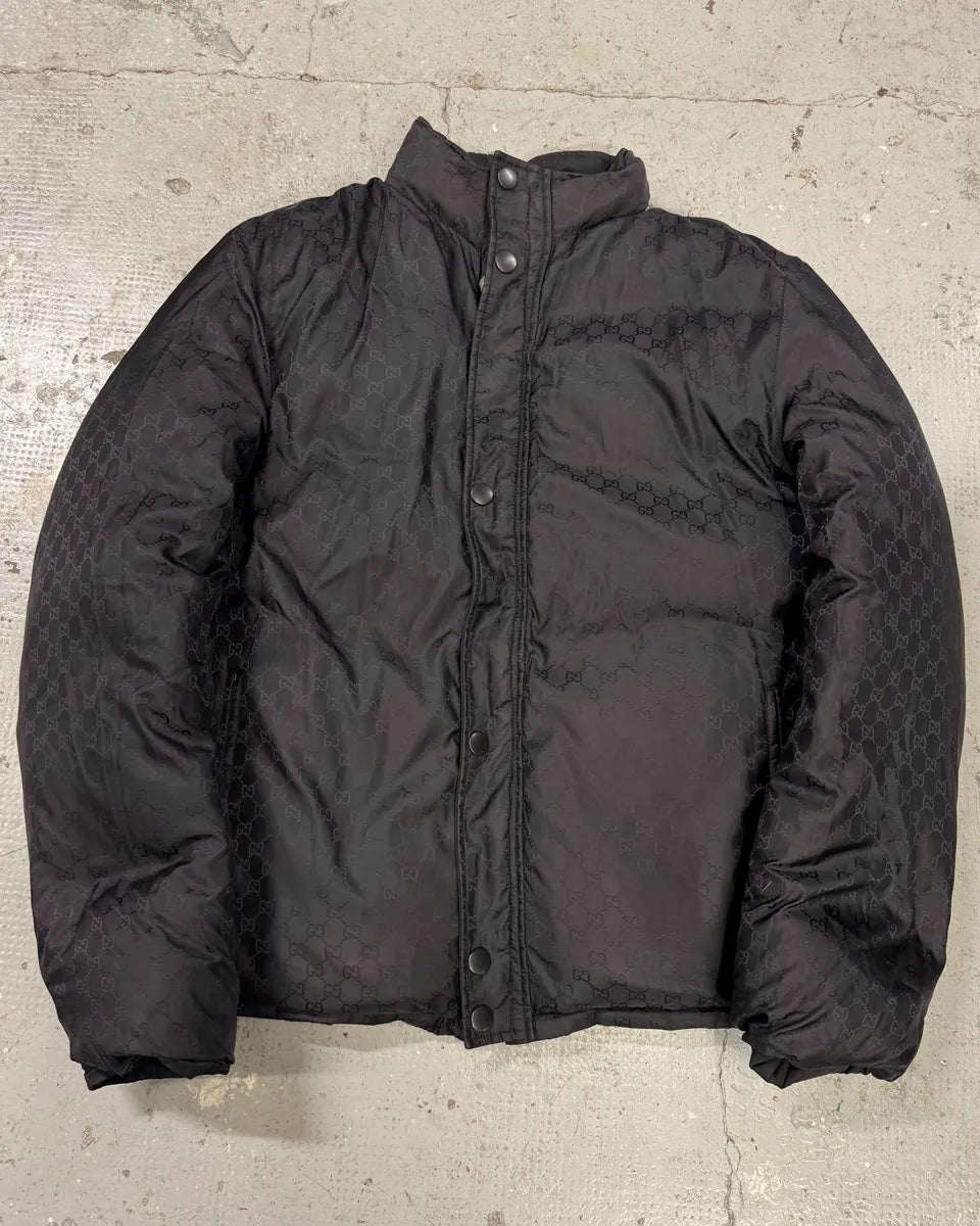 Gucci Monogram Reversible Black Puffer Jacket (L) 1
