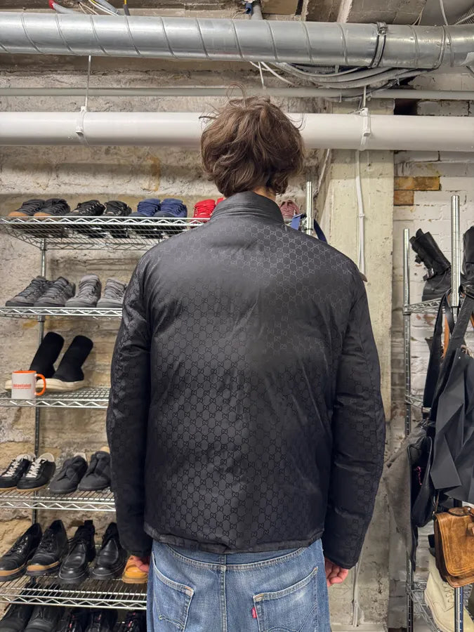 Gucci Monogram Reversible Black Puffer Jacket (L) 3