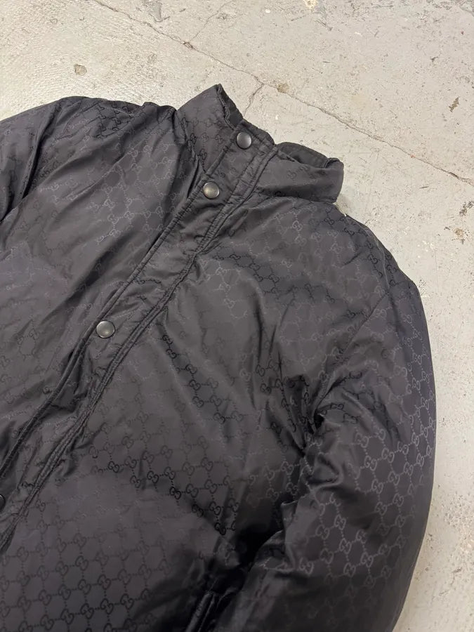 Gucci Monogram Reversible Black Puffer Jacket (L) 5