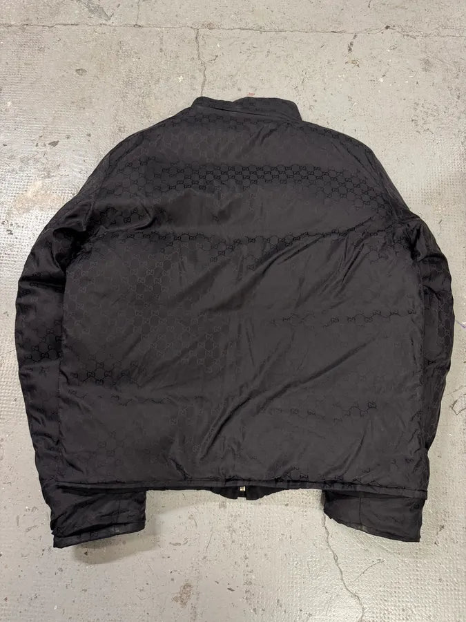Gucci Monogram Reversible Black Puffer Jacket (L) 7