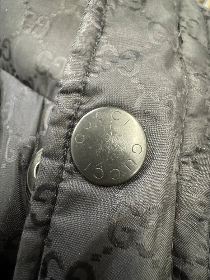 Gucci Monogram Reversible Black Puffer Jacket (L) 9