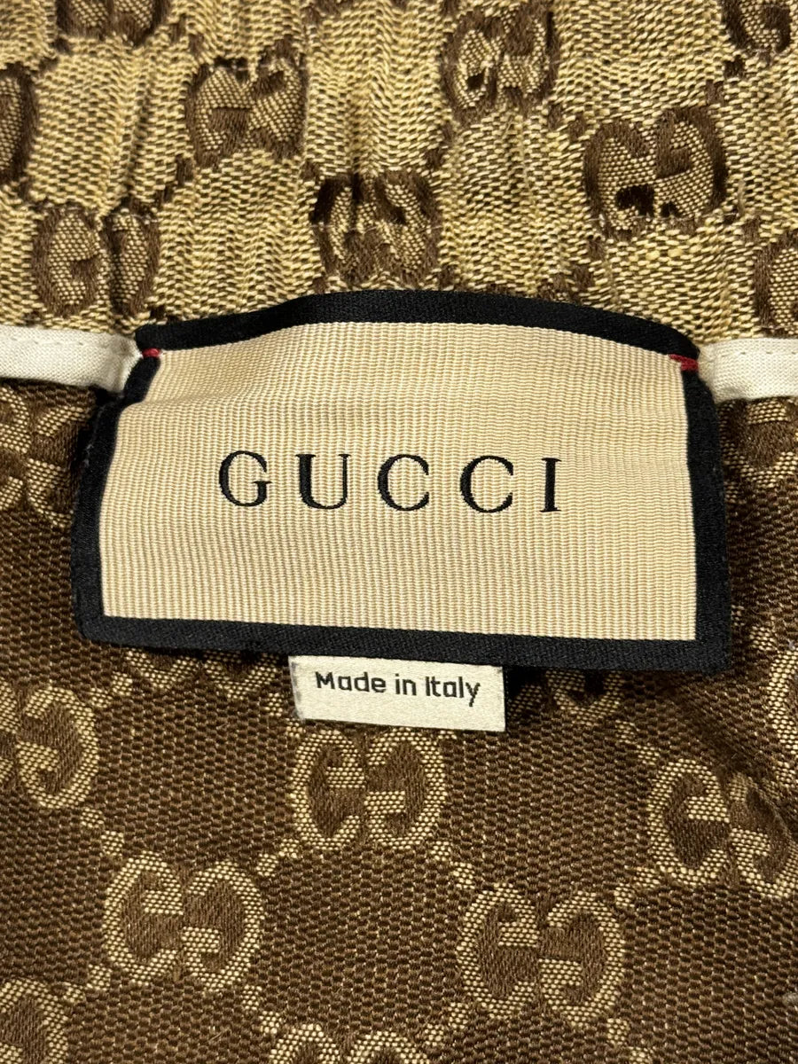 Gucci Monogrammed Beige Logo Shorts XhzUarC 6