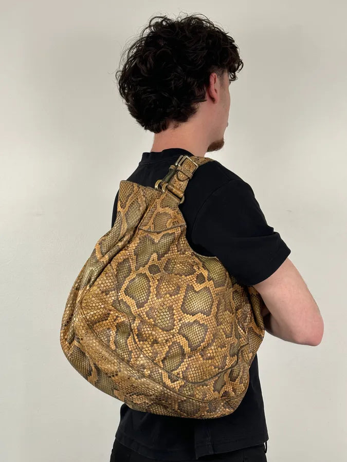 Gucci Moutarde Python Leather Charlotte Hobo Handle Bag sbNqRgr 1