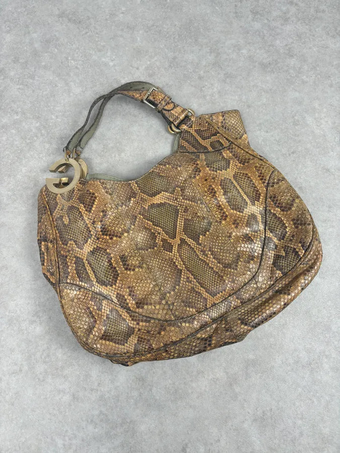 Gucci Moutarde Python Leather Charlotte Hobo Handle Bag sbNqRgr 3