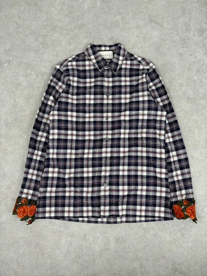 SS2016 Gucci Checkered Floral Shirt uzQzXuL 0