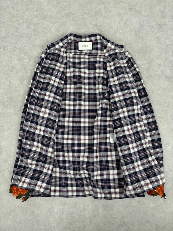 SS2016 Gucci Checkered Floral Shirt uzQzXuL 6