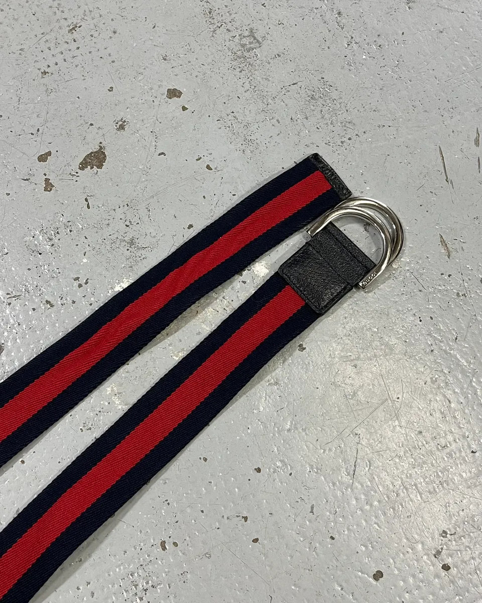 Gucci Navy & Red Canvas Belt  xVIMDiH 1