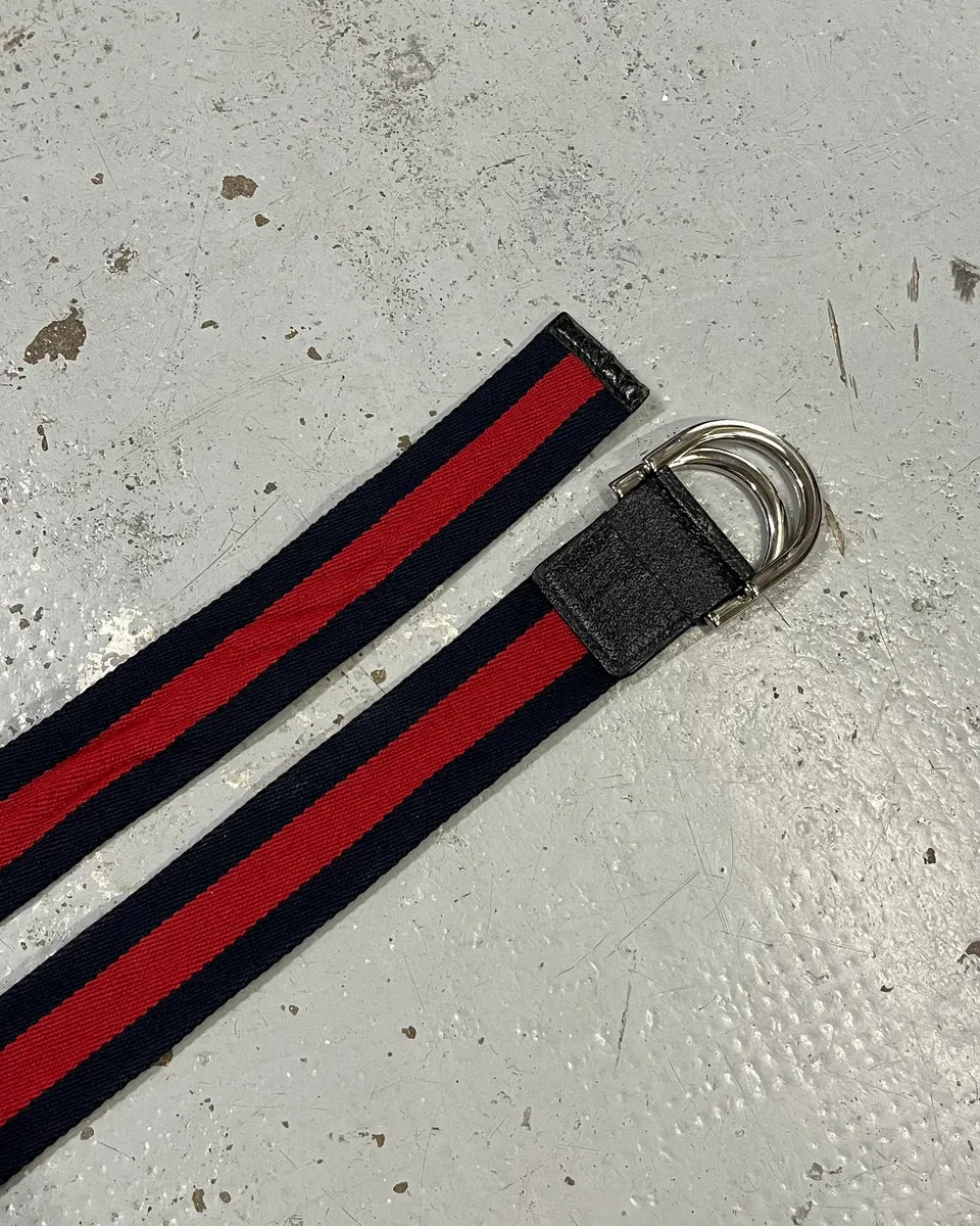 Gucci Navy & Red Canvas Belt  xVIMDiH 3