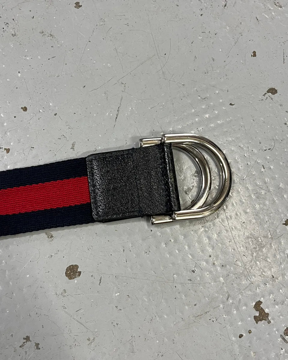 Gucci Navy & Red Canvas Belt  xVIMDiH 4