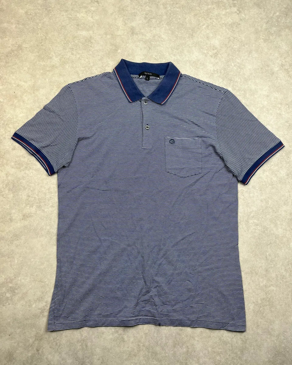 2010s Gucci Navy White Striped Polo by Frida Giannini pIlFixK 0