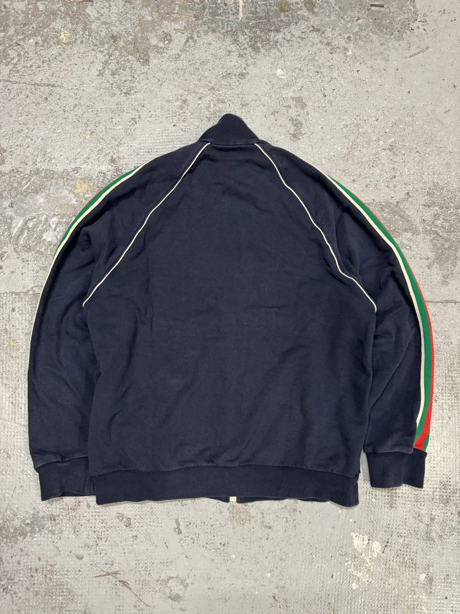 Gucci Navy Armband Signature Zip-up Uniform Sweater MOHNDkH 1