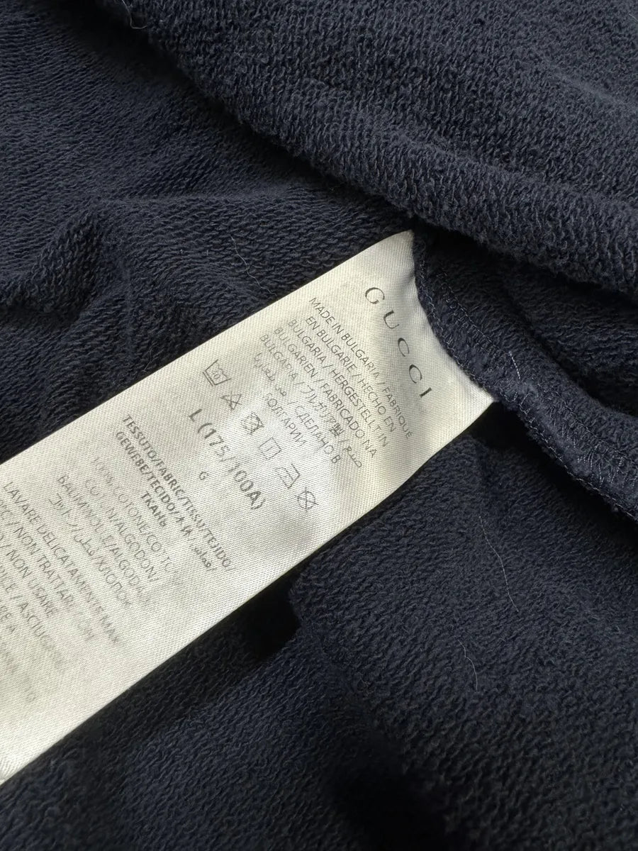 Gucci Navy Armband Signature Zip-up Uniform Sweater MOHNDkH 8