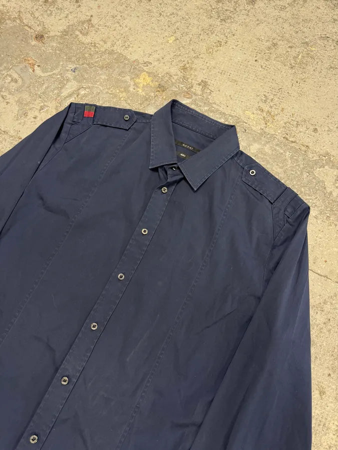 Gucci Navy Blue Signature Shirt xbwicky 4