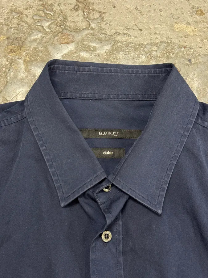 Gucci Navy Blue Signature Shirt xbwicky 5