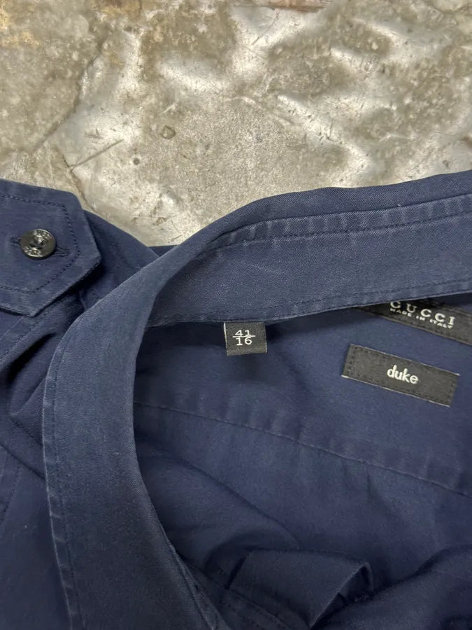 Gucci Navy Blue Signature Shirt xbwicky 6