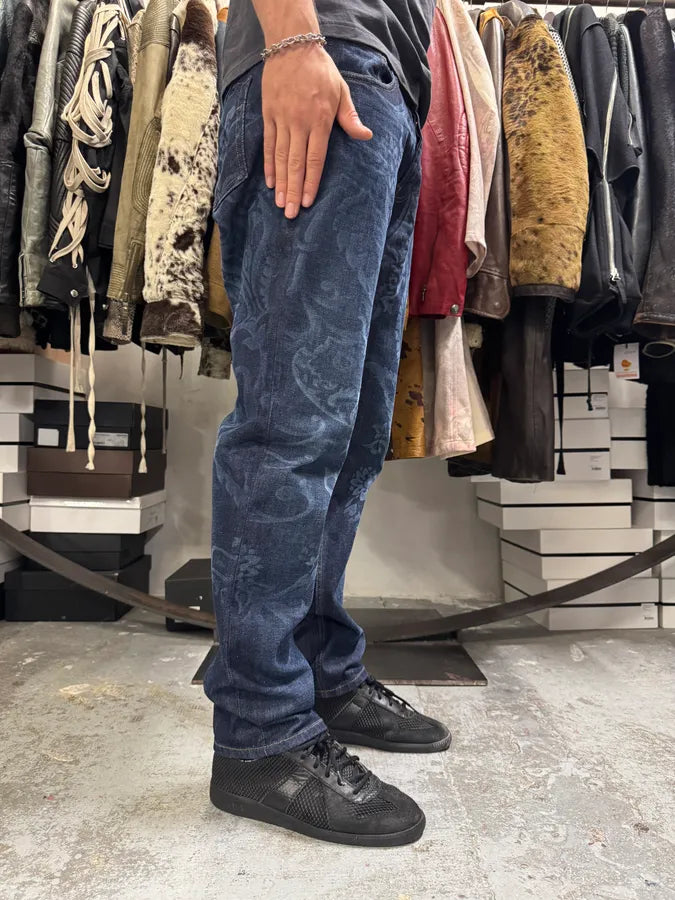 Gucci Navy Brut Floral Denim Jeans ObNPaeJ 2