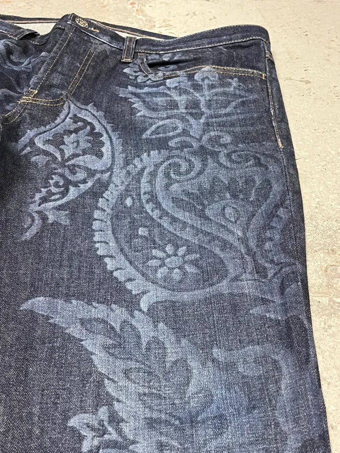 Gucci Navy Brut Floral Denim Jeans ObNPaeJ 6