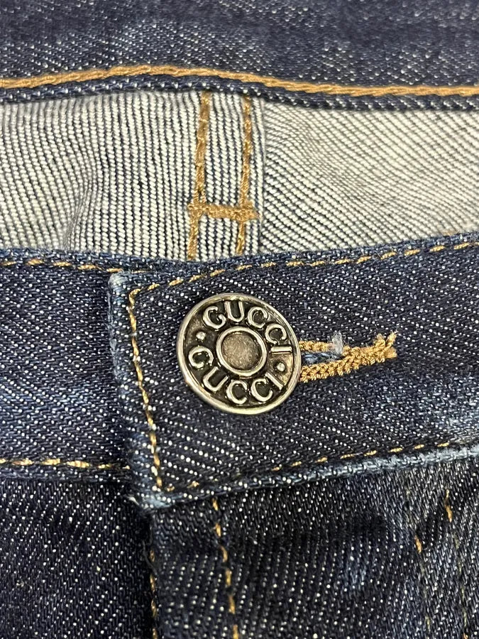 Gucci Navy Brut Floral Denim Jeans ObNPaeJ 8