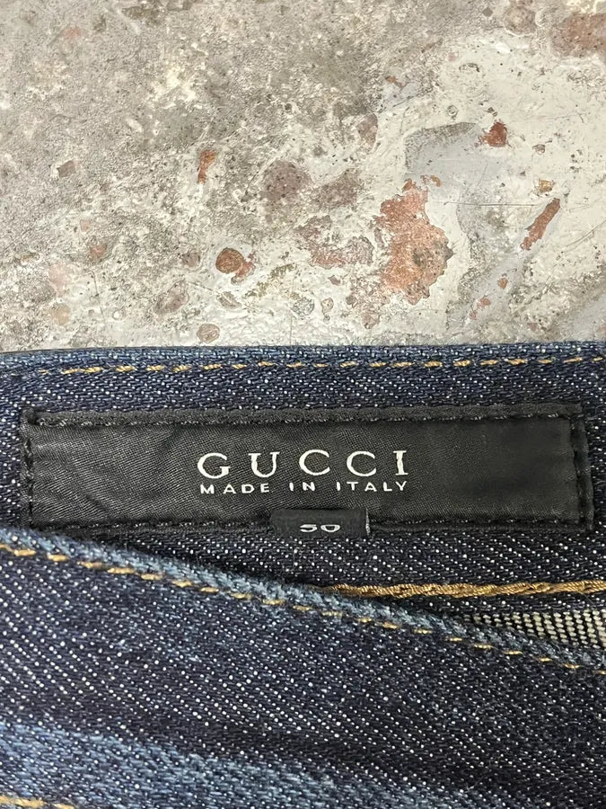 Gucci Navy Brut Floral Denim Jeans ObNPaeJ 9