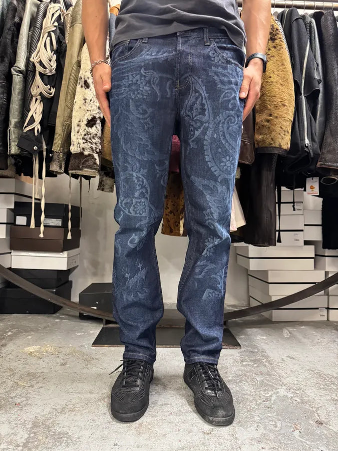Gucci Navy Brut Floral Denim Jeans ObNPaeJ 0