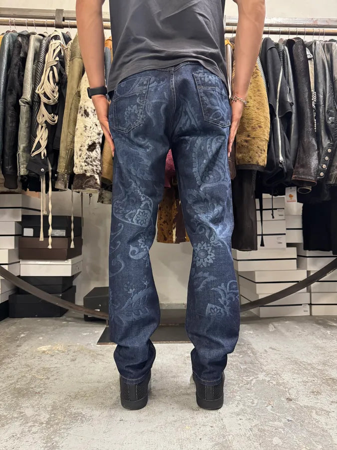 Gucci Navy Brut Floral Denim Jeans ObNPaeJ 1
