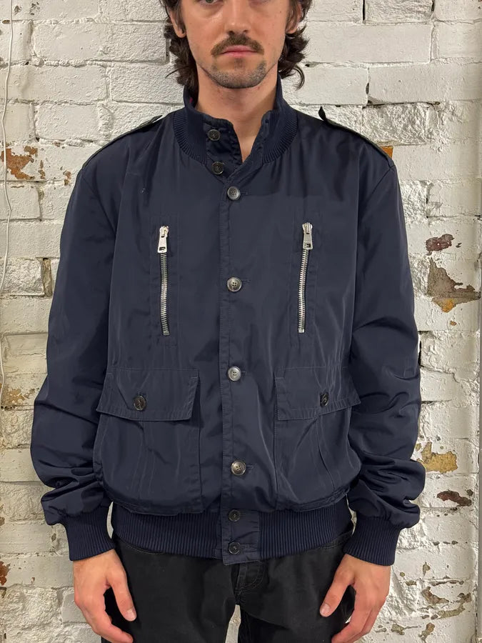 SS2009 Gucci Navy Madonna Military Nylon Jacket lKZBwPX 1