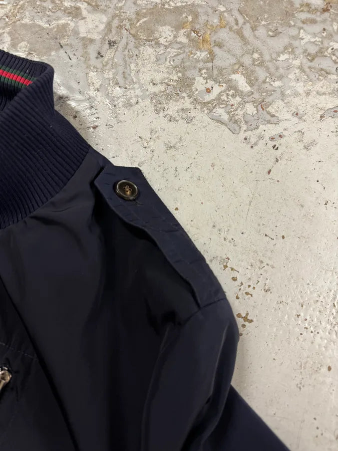SS2009 Gucci Navy Madonna Military Nylon Jacket lKZBwPX 9