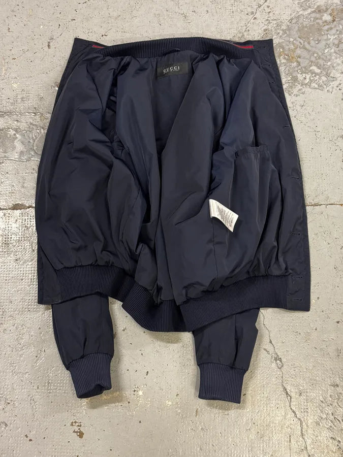 SS2009 Gucci Navy Madonna Military Nylon Jacket lKZBwPX 6