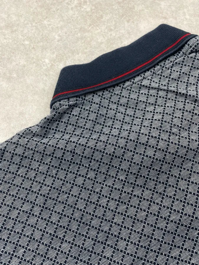 2010s Gucci Navy Diamond-Patterned Polo gIvfWil 7