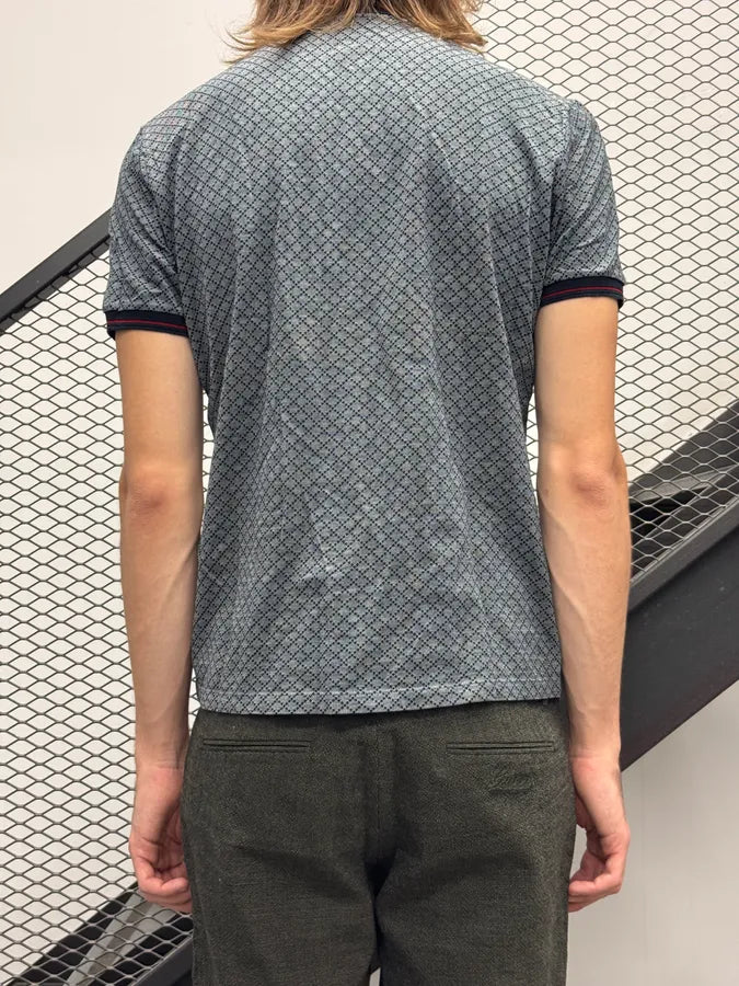 2010s Gucci Navy Diamond-Patterned Polo gIvfWil 2