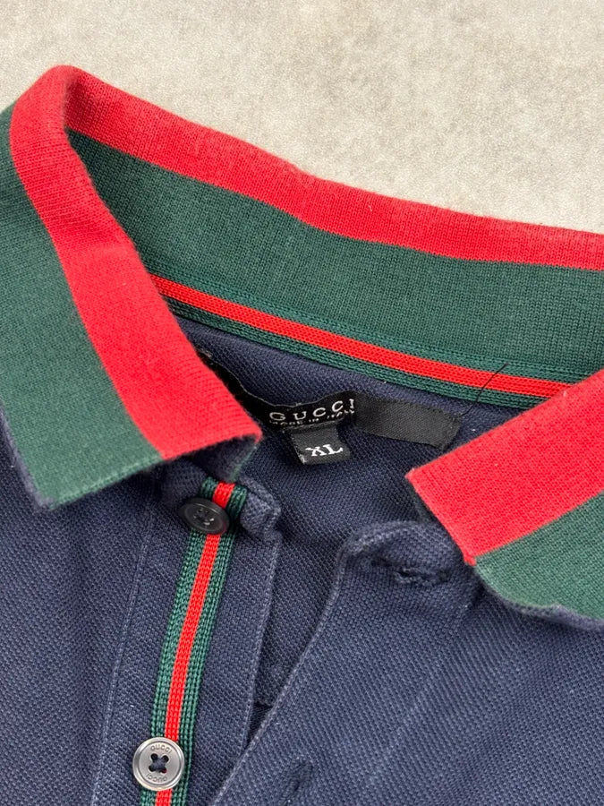 SS2009 Gucci Navy Embroidered Crest Polo by Frida Giannini jdFOXFD 6