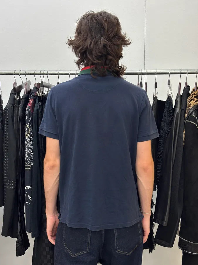 SS2009 Gucci Navy Embroidered Crest Polo by Frida Giannini jdFOXFD 2