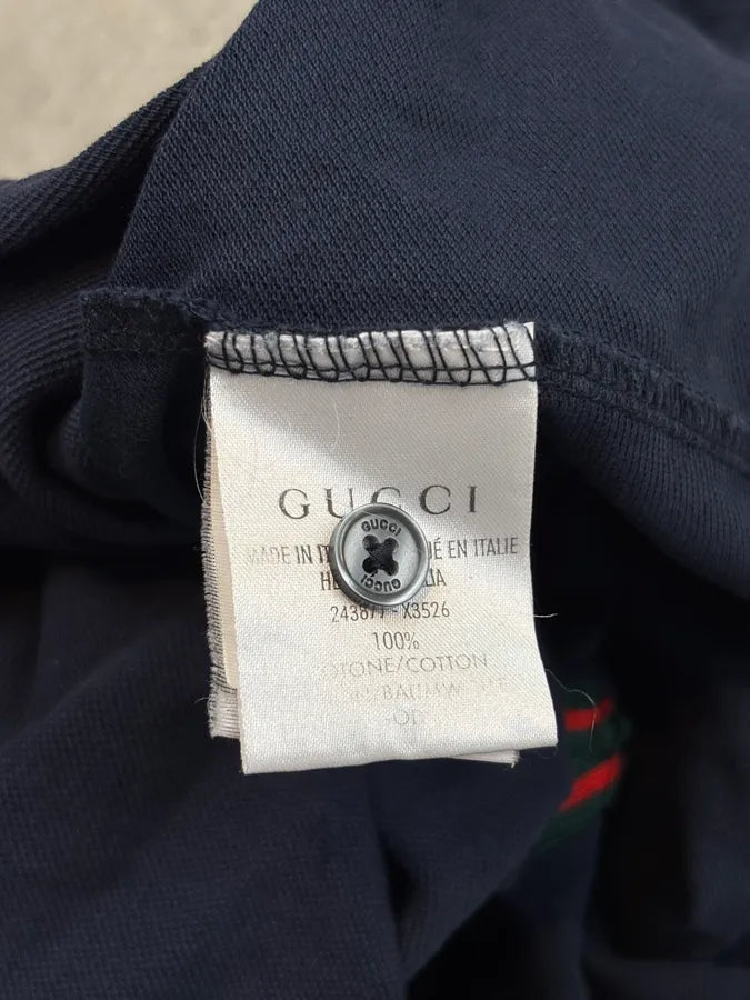SS2009 Gucci Navy Embroidered Crest Polo by Frida Giannini jdFOXFD 7