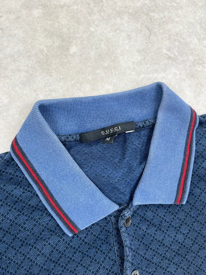 2010s Gucci Navy Monogram Polo sNpnbaT 8